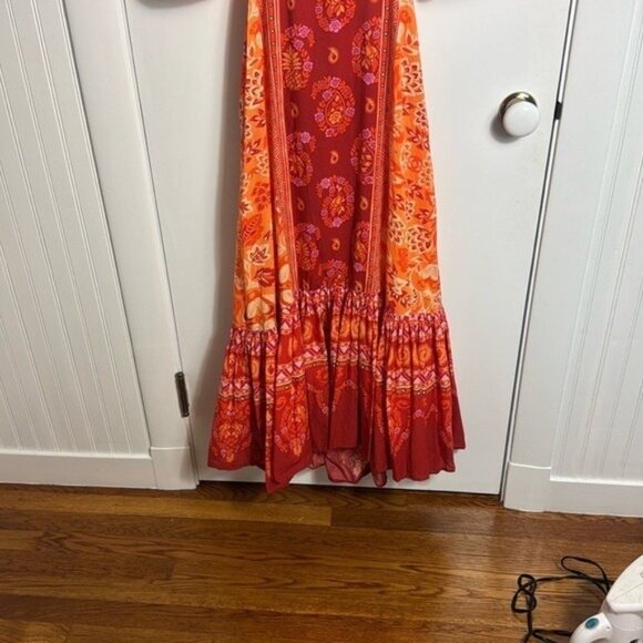 Farm Rio Printed Cutout Tiered-Hem Dress Size Medium - Picture 5 of 16